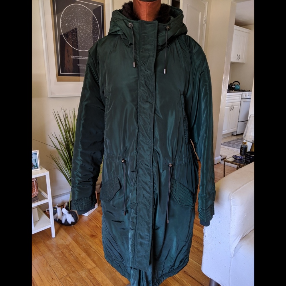 Rich teal H&M+ winter coat